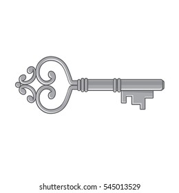 Vector old key for logo design.