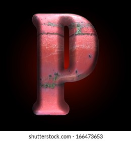 Vector old metal letter