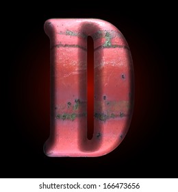 Vector old metal letter