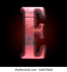 Vector old metal letter