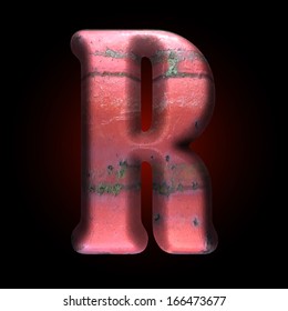Vector old metal letter