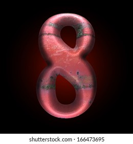 Vector old metal letter