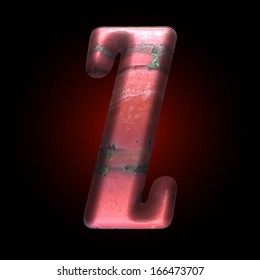 Vector old metal letter