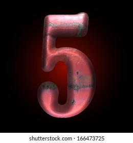 Vector old metal letter