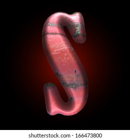 Vector old metal letter