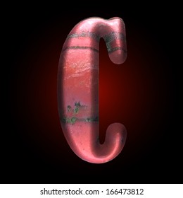 Vector old metal letter
