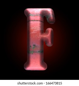 Vector old metal letter