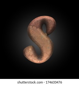 Vector old metal letter