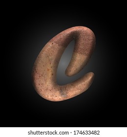 Vector old metal letter