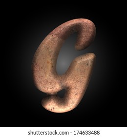 Vector old metal letter