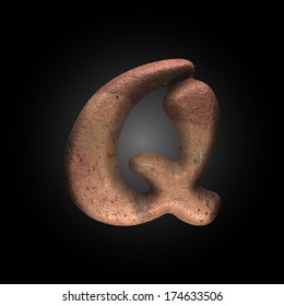 Vector old metal letter
