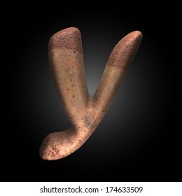 Vector old metal letter