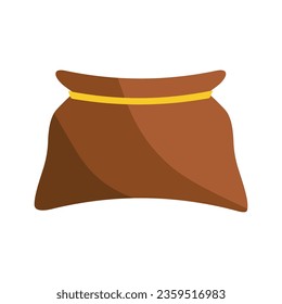 Vector old opened bag or sack vector illustration.