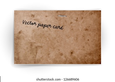 Vector old paper card