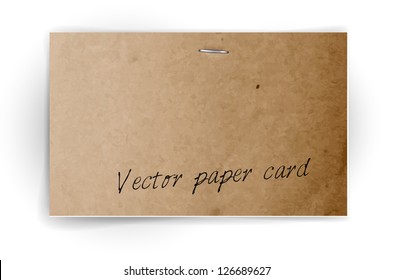 Vector old paper card