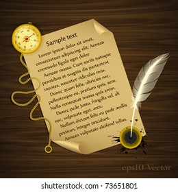 vector old paper composition