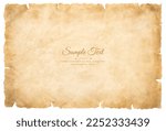 Vector old parchment paper sheet vintage aged or texture isolated on white background.