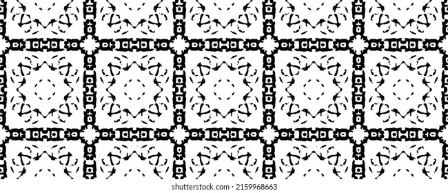 Vector Old Pattern. Black Cloth Texture. Indonesian Paint Texture. Ink Vector Drawing. Black Ink Geometry. Doodle Geometric Floor. Endless Line Drawing. Line Elegant Batik. Cotton Template Print