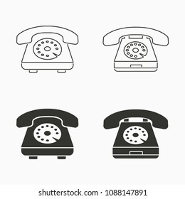 Vector old phone icon