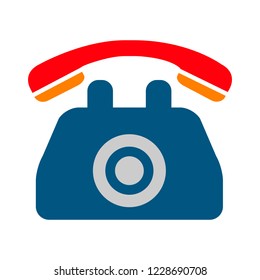 vector old phone illustration. communication icon