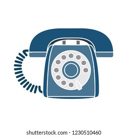 vector old phone isolated icon - hotline communication illustration sign . antique telephone sign symbol