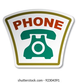 vector old phone sticker