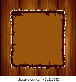 Vector Old Poster On Wood Ready For Your Text
