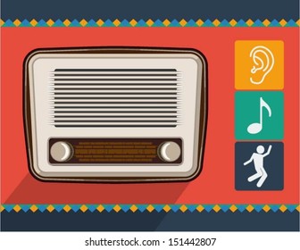 vector old radio