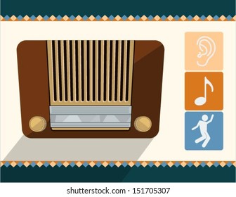 vector old radio