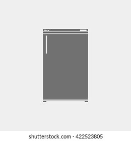 Vector old refrigerator icon