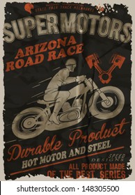 vector old school race poster.