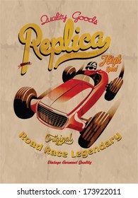 vector old school race poster.