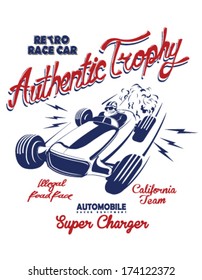 vector old school race poster.