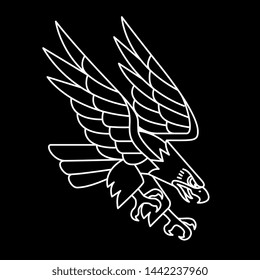Vector Old School Style Tattoo Eagle Design