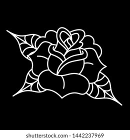 Vector Old School Style Tattoo Rose Design