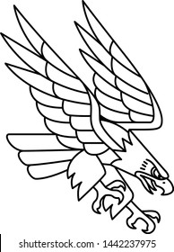 Vector Old School Style Tattoo Eagle Design