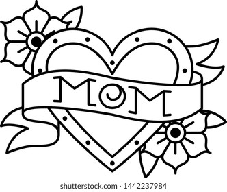 Vector Old School Style Tattoo Heart Design