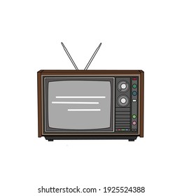 vector of old school television