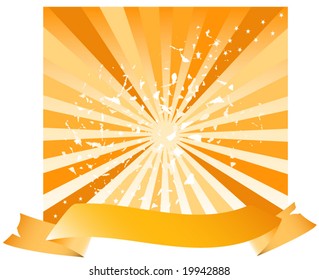 Vector Old Scroll over Festive Grunge Background
