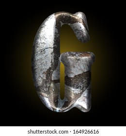 vector old stone letter