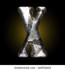 vector old stone letter