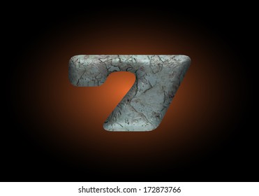 vector old stone letter