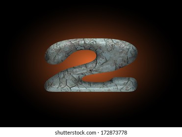 vector old stone letter