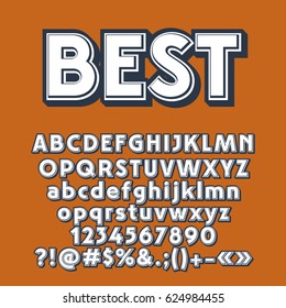  Vector old style letters, numbers and symbols. Contains graphic style.