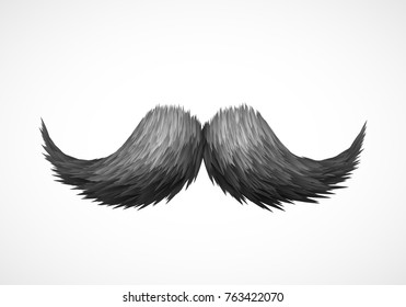 Vector old style mustache. Eps8. RGB. One global color. One linear gradient