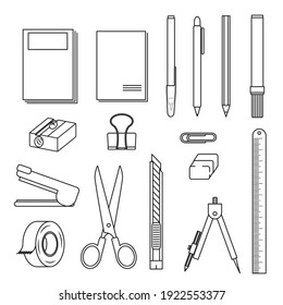 Vector of old style stationery