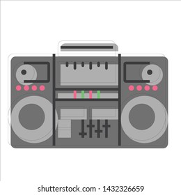 vector of old tape recorder symbol icon