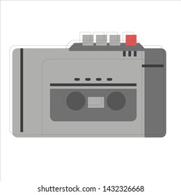 vector of old tape recorder symbol icon
