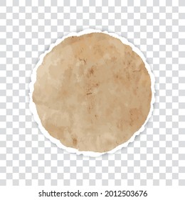 vector old torn paper banner with ripped edges with space for your text on transparent background