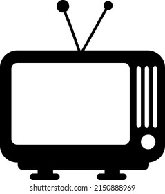 ilustración de icono vectorial de tv antiguo en fondo blanco..eps
